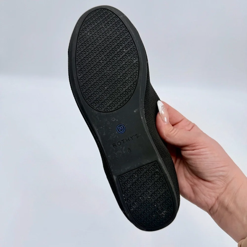 ROTHY’S The Flat Round Toe In Black Solid Size 8